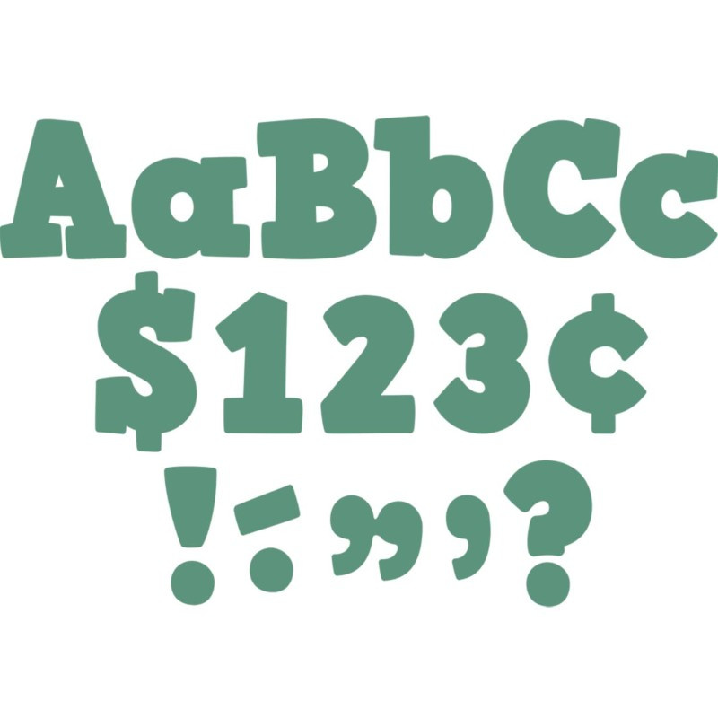 TEACHER CREATED RESOURCES Teacher Created Resources® Eucalyptus Green 4" Bold Block Letters Combo Pack