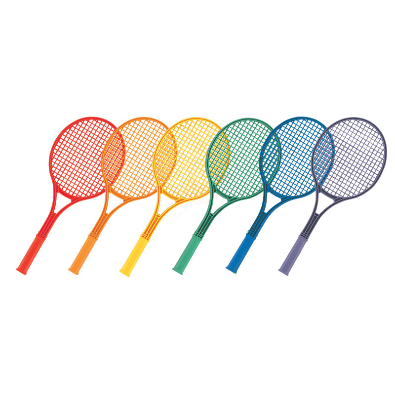 CHAMPION SPORTS Champion Sports Plastic Tennis Racket Set, 6 Assorted Colors