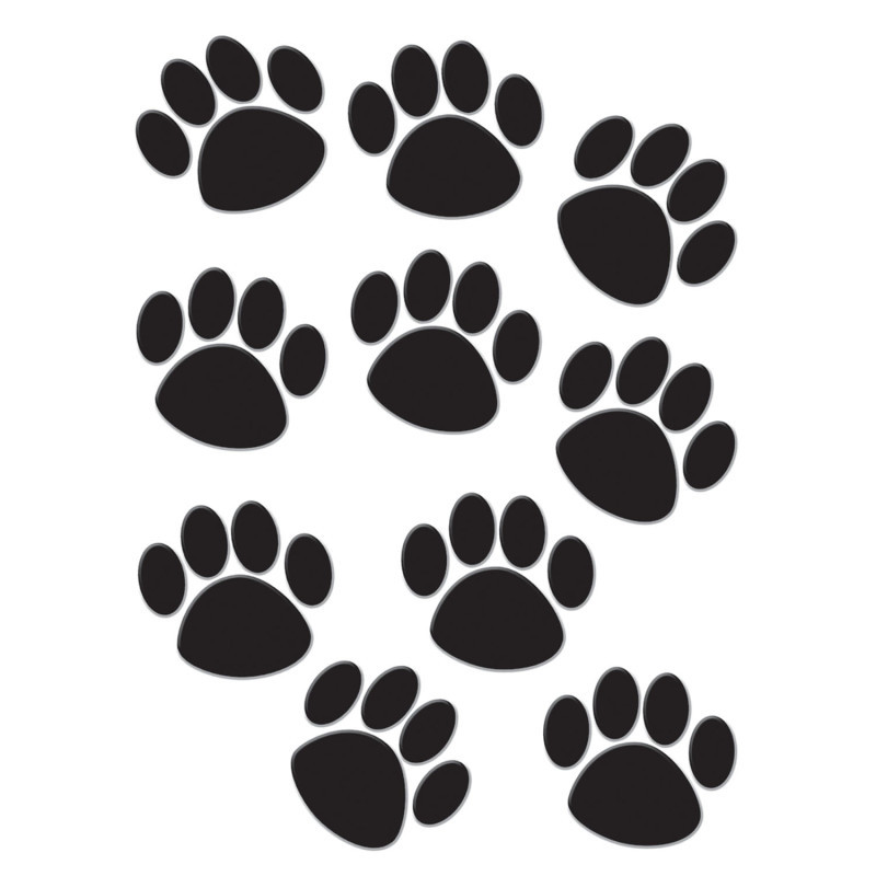 TEACHER CREATED RESOURCES Teacher Created Resources® Black Paw Prints Accents, Pack of 30