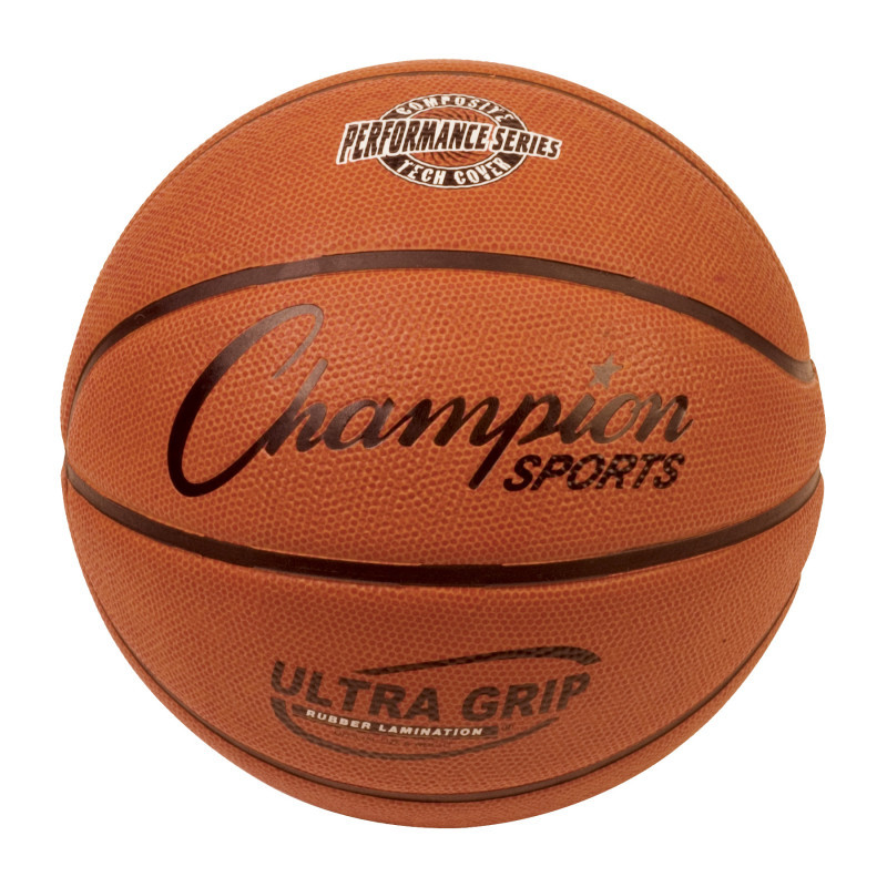 CHAMPION SPORTS Champion Sports Ultra Grip Rubber Basketball with Bladder, Official Size 7