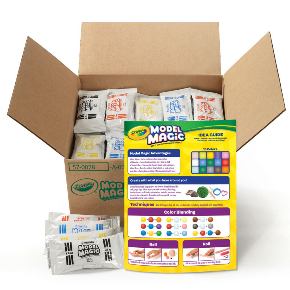 CRAYOLA LLC Crayola® Model Magic, Modeling Clay Alternative, 15 Assorted Colors, 1 oz Packs, 30 Count