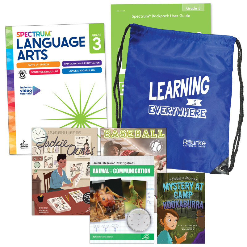 CARSON DELLOSA EDUCATION Spectrum® Language and Literacy Backpack, Grade 3