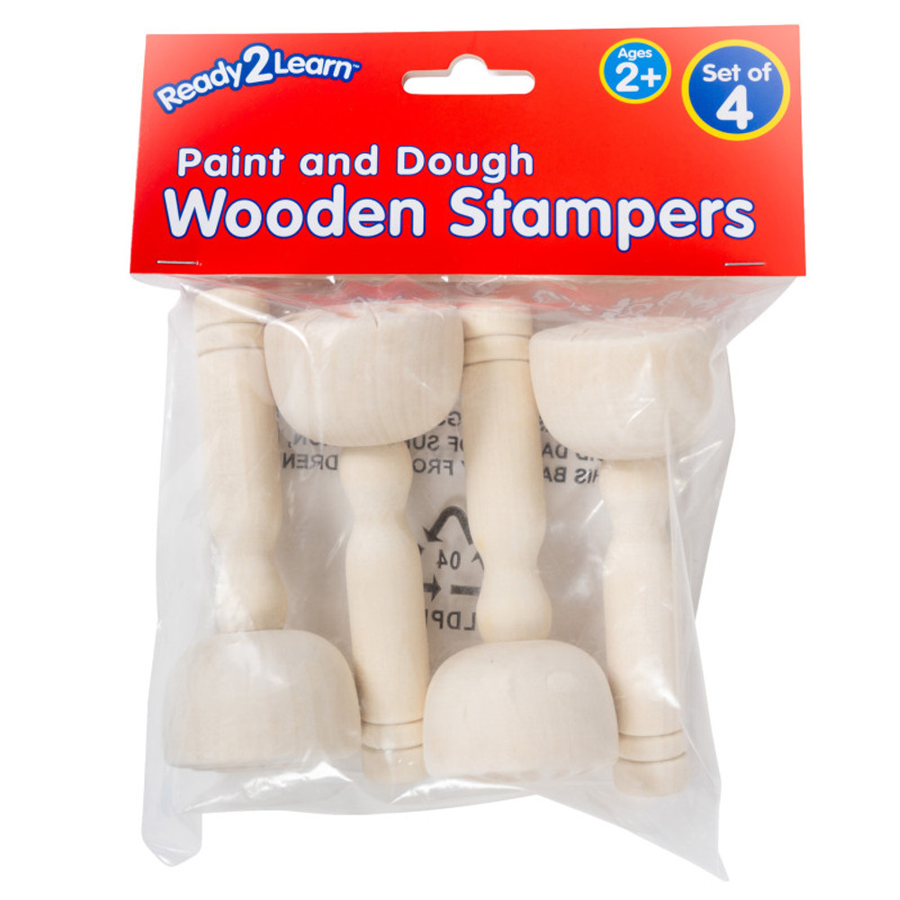 LEARNING ADVANTAGE READY 2 LEARN™ Wooden Dough Stampers - Set of 4