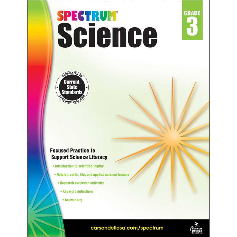 CARSON DELLOSA EDUCATION Spectrum® Science Workbook, Grade 3