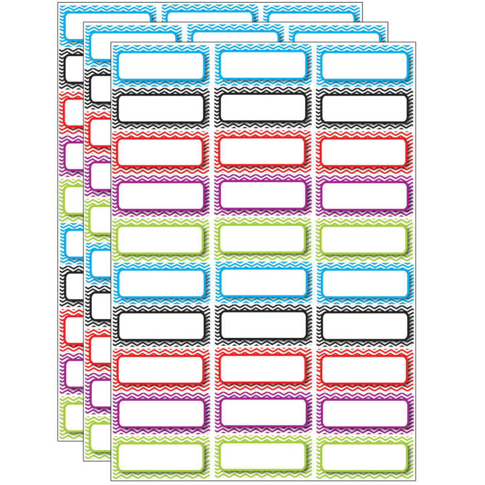 ASHLEY PRODUCTIONS Ashley Productions® Die-Cut Magnetic Foam Color Chevron Labels/Nameplates, 30 Per Pack, 3 Packs