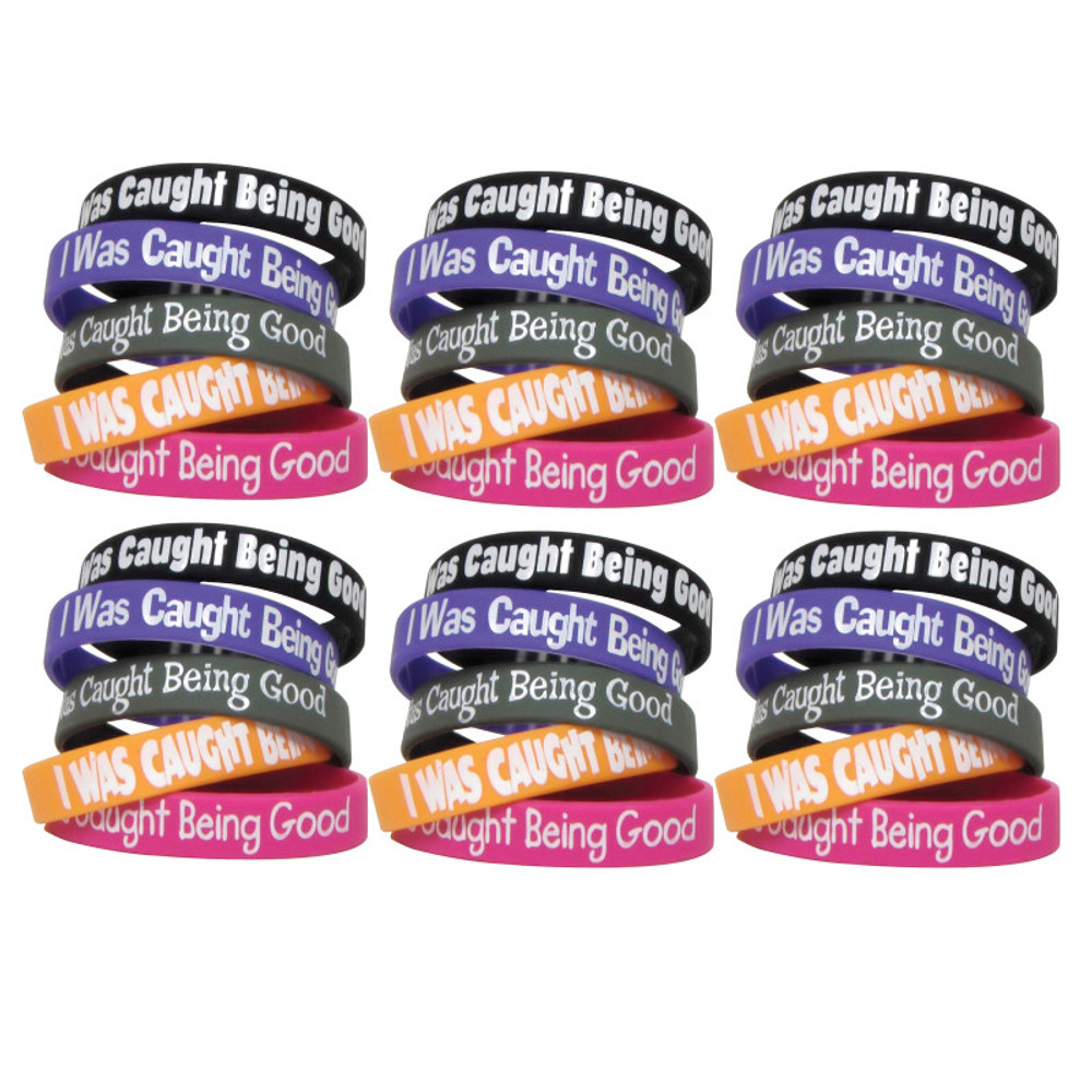 TEACHER CREATED RESOURCES Teacher Created Resources® I Was Caught Being Good Wristband Pack, 10 Per Pack, 6 Packs