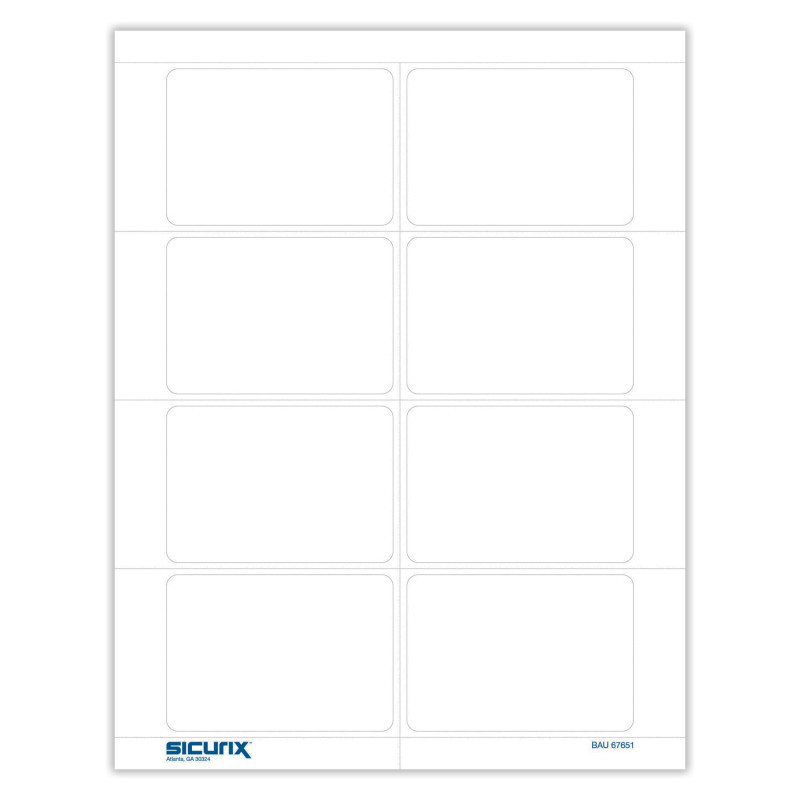 BAUMGARTENS INC SICURIX Plain Adhesive Badges, White, Pack of 200