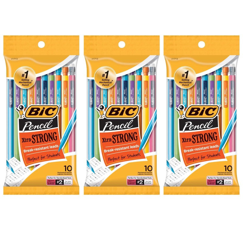 BIC USA INC BIC® Mechanical Pencils, 0.9mm, 10 Per Pack, 3 Packs