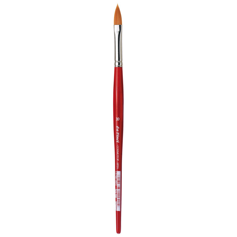 GREGORY DANIELS FINE ARTS INC da Vinci COSMOTOP-SPIN Silkpainting Brush, Synthetic, Watercolor, Oval-Pointed, Size 10
