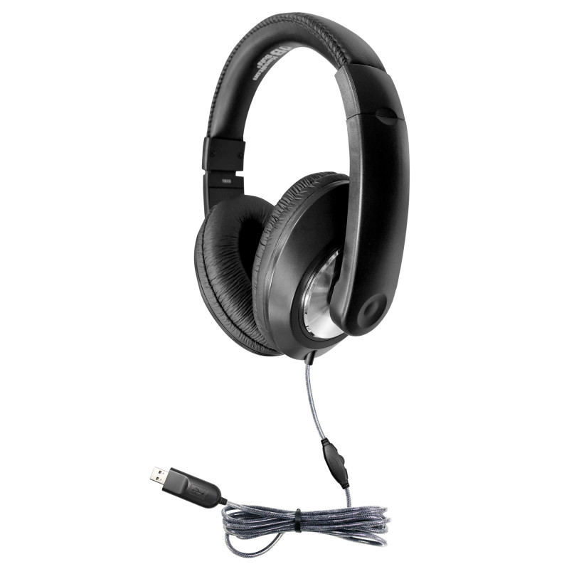 HAMILTON ELECTRONICS VCOM HamiltonBuhl® Smart-Trek Deluxe Stereo Headphone with In-Line Volume Control and USB Plug