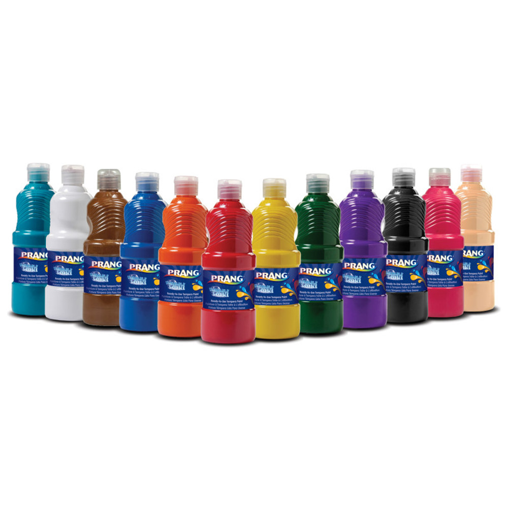 DIXON TICONDEROGA CO Prang® Washable Tempera Paint, Assorted Colors, 12 Count DIXON TICONDEROGA CO Prang® Washable Tempera Paint, Assorted Colors, 12 Count