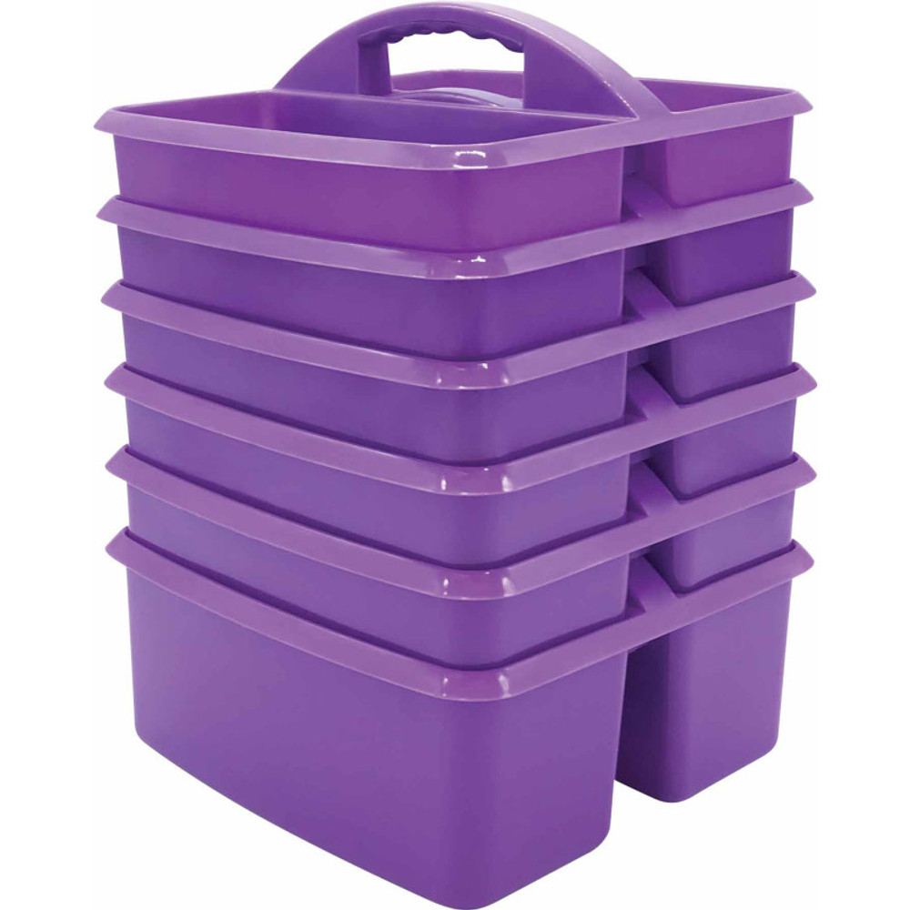 TEACHER CREATED RESOURCES Teacher Created Resources® Purple Plastic Storage Caddy, Pack of 6