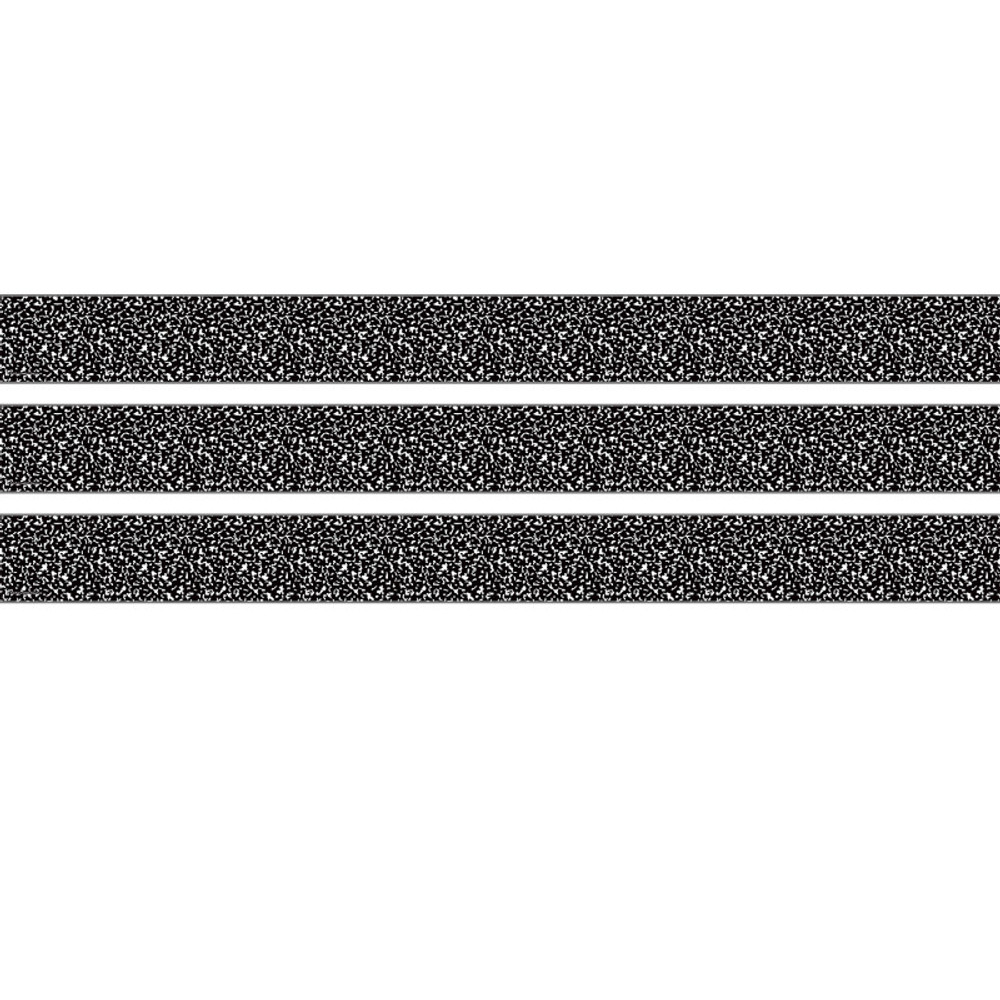 TEACHER CREATED RESOURCES Teacher Created Resources® Composition Straight Rolled Border Trim, 50 Feet, 3 Rolls