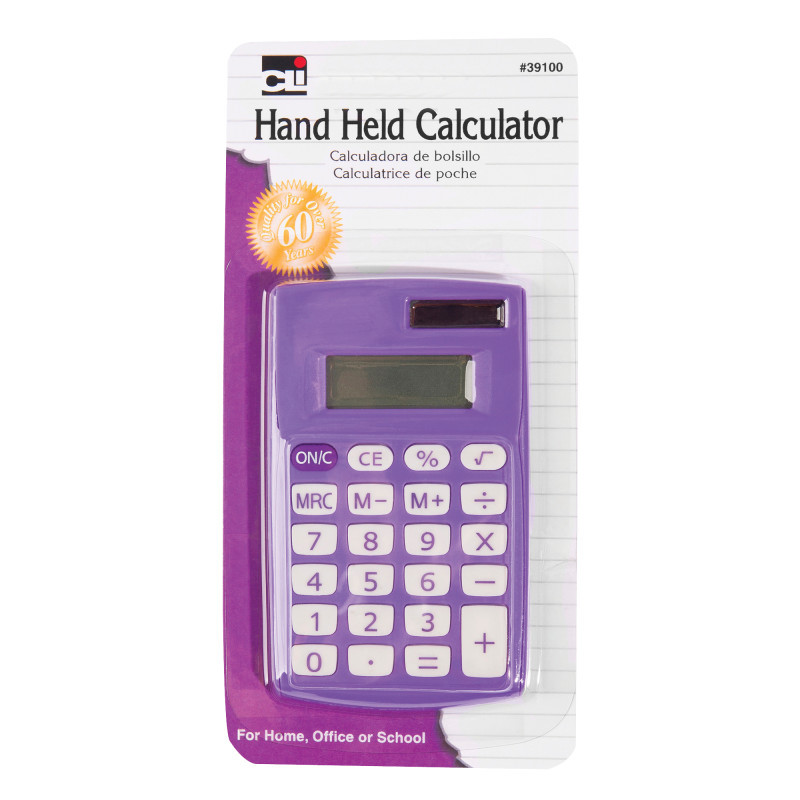 ADVANTUS Charles Leonard Primary Calculator, 8 Digit Display, Assorted Colors