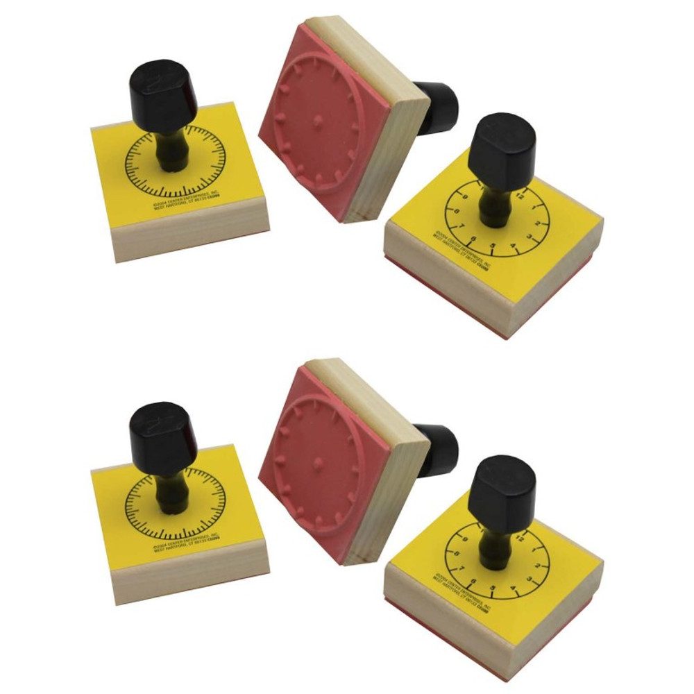 LEARNING ADVANTAGE READY 2 LEARN™ Clock Stamp Set, 3 Per Set, 2 Sets