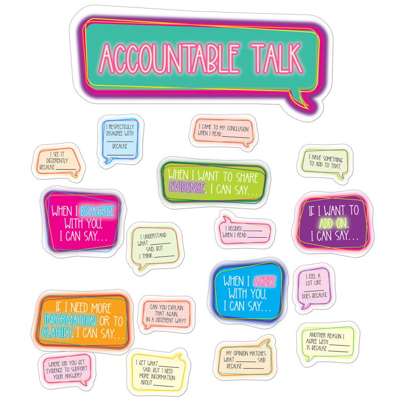 CARSON DELLOSA EDUCATION Carson Dellosa Education Accountable Talk Bulletin Board Set