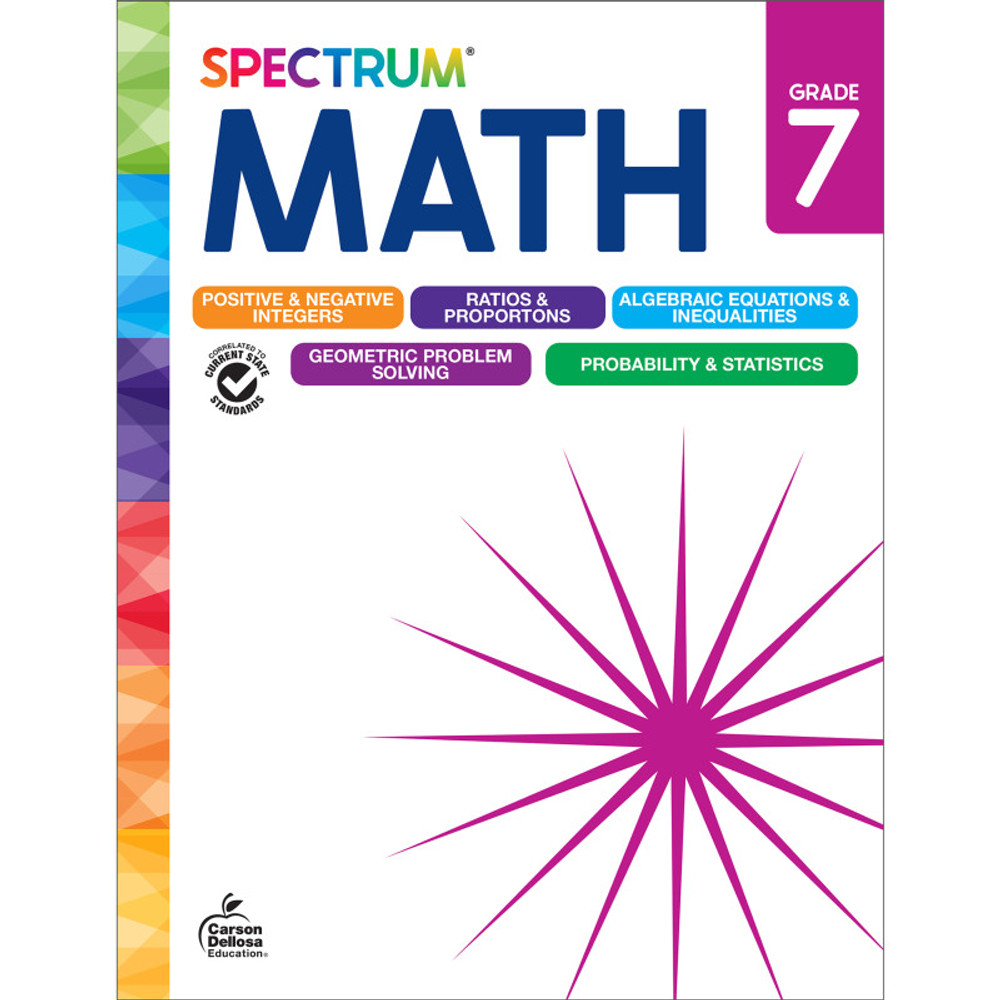 CARSON DELLOSA EDUCATION Spectrum® Spectrum Math Workbook, Grade 7