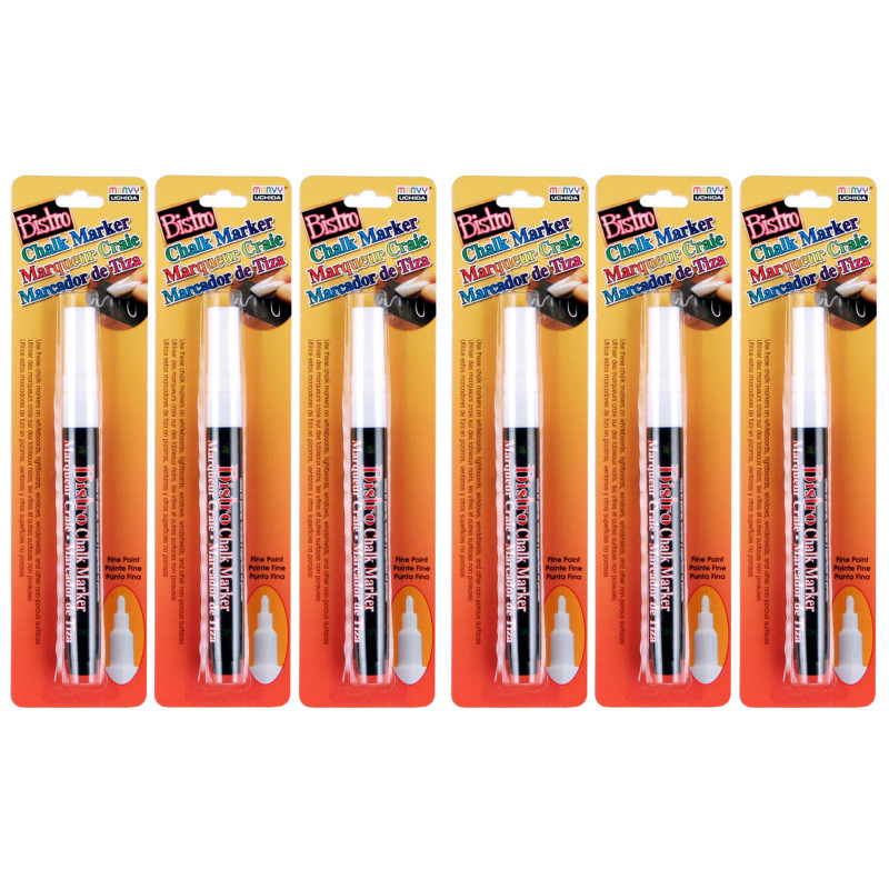UCHIDA OF AMERICA, CORP Marvy Uchida® Bistro White Marker, Fine Tip, Pack of 6