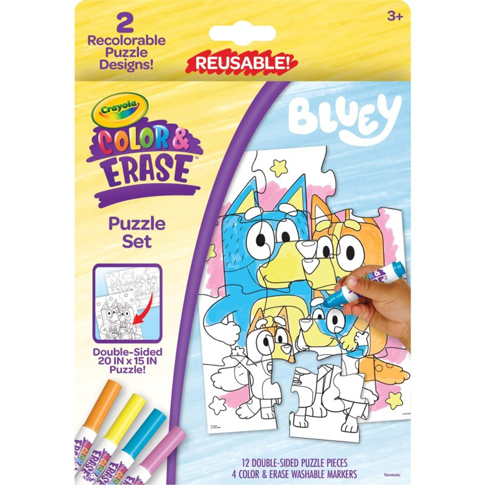CRAYOLA LLC Crayola® Color & Erase Reusable Puzzle Set, Bluey CRAYOLA LLC Crayola® Color & Erase Reusable Puzzle Set, Bluey