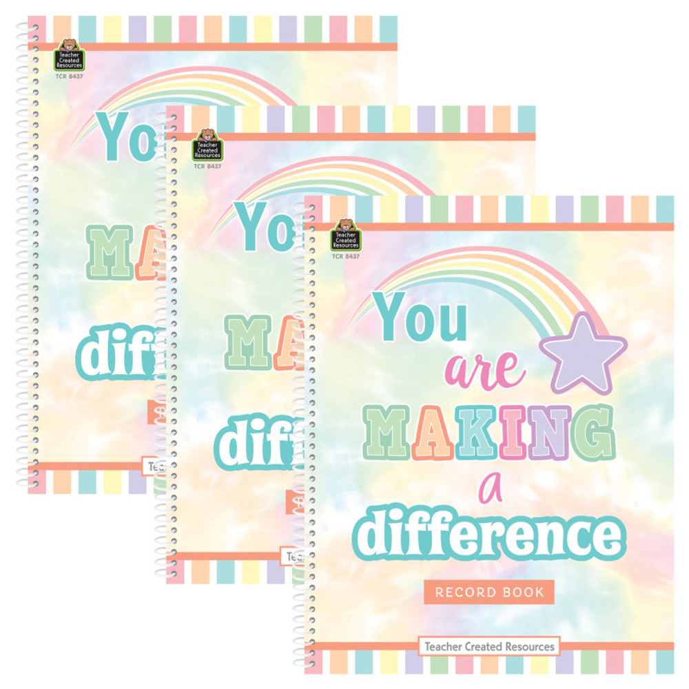 TEACHER CREATED RESOURCES Teacher Created Resources® Pastel Pop Record Book, Pack of 3
