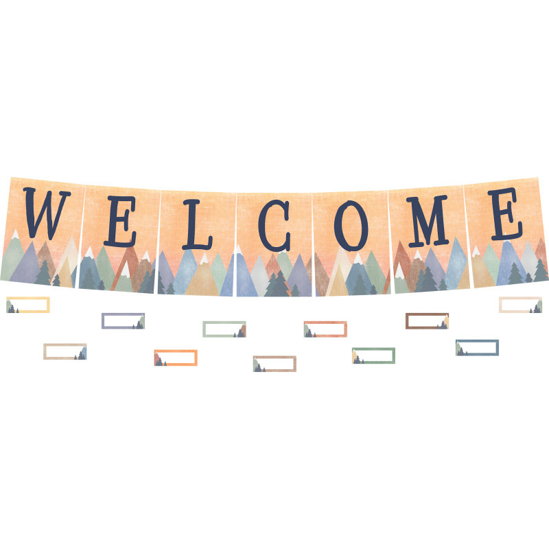 TEACHER CREATED RESOURCES Teacher Created Resources® Moving Mountains Welcome Bulletin Board Set