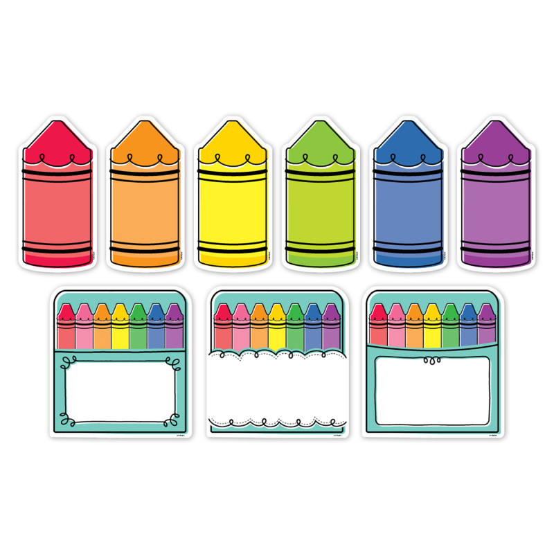 CREATIVE TEACHING PRESS Creative Teaching Press® Core Decor Doodle Crayons 6" Designer Cut-Outs, Pack of 54
