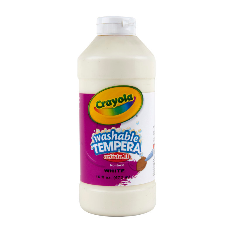 CRAYOLA LLC Crayola® Artista II® Washable Liquid Tempera Paint, White, 16 oz.