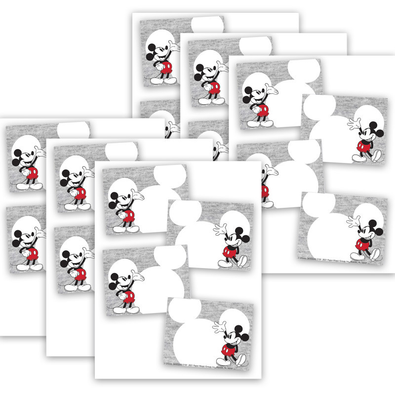 EUREKA Eureka® Mickey Mouse® Throwback Self-Adhesive Name Tags, 40 Per Pack, 6 Packs