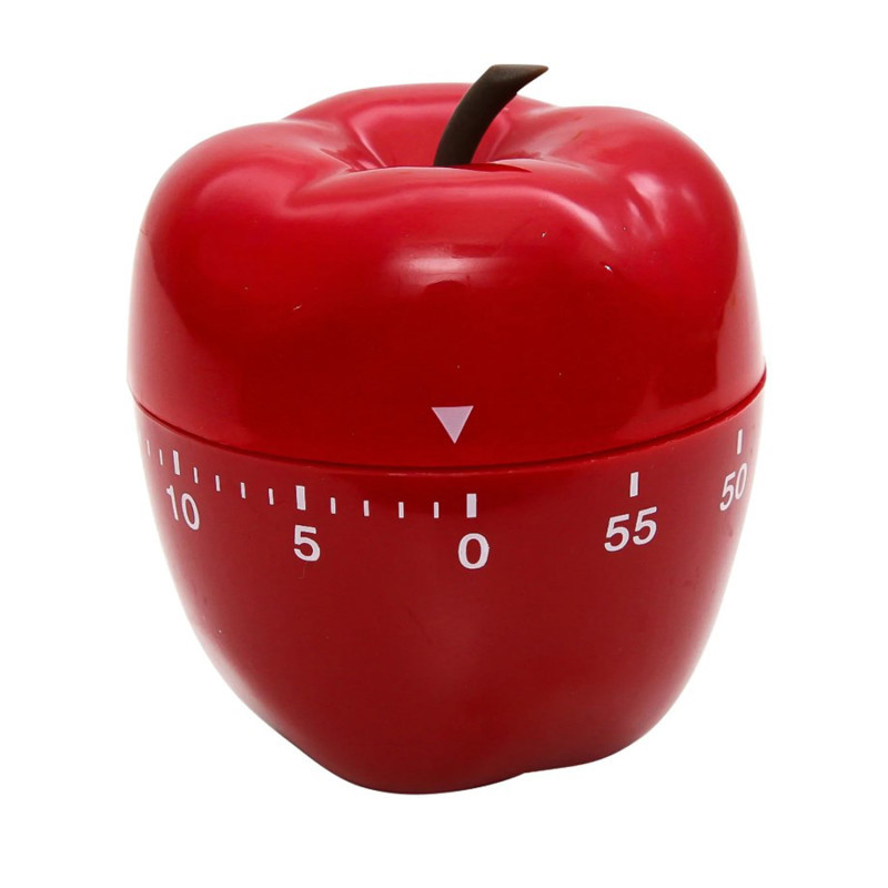 BAUMGARTENS INC Baumgartens Apple-Shaped Timer, 0-60 Minutes, Red