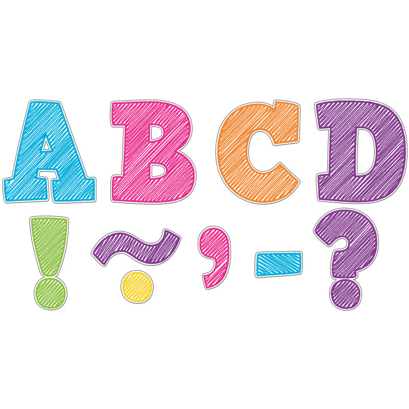 TEACHER CREATED RESOURCES Teacher Created Resources® Scribble Bold Block 3" Magnetic Letters