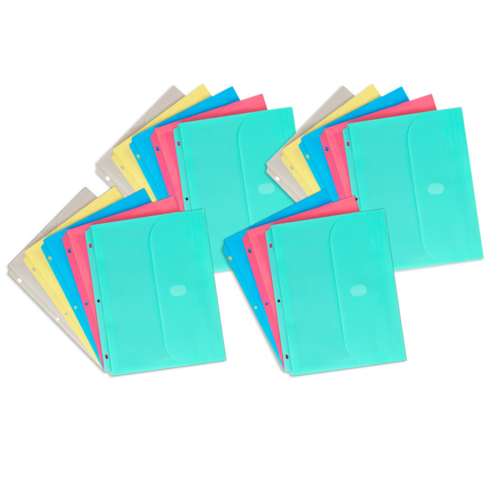 C-LINE PRODUCTS INC C-Line® Binder Pocket, Side Loading, Assorted, Pack of 18