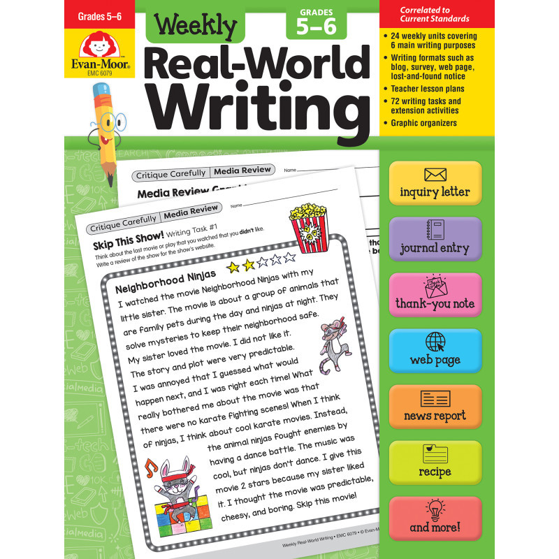 EVAN-MOOR Evan-Moor Educational Publishers Real World Writing Grades 5-6