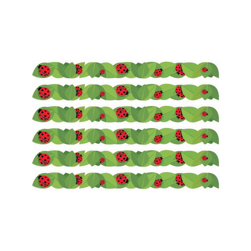 EUREKA Eureka® Ladybugs Extra Wide Deco Trim®, 37 Feet Per Pack, 6 Packs
