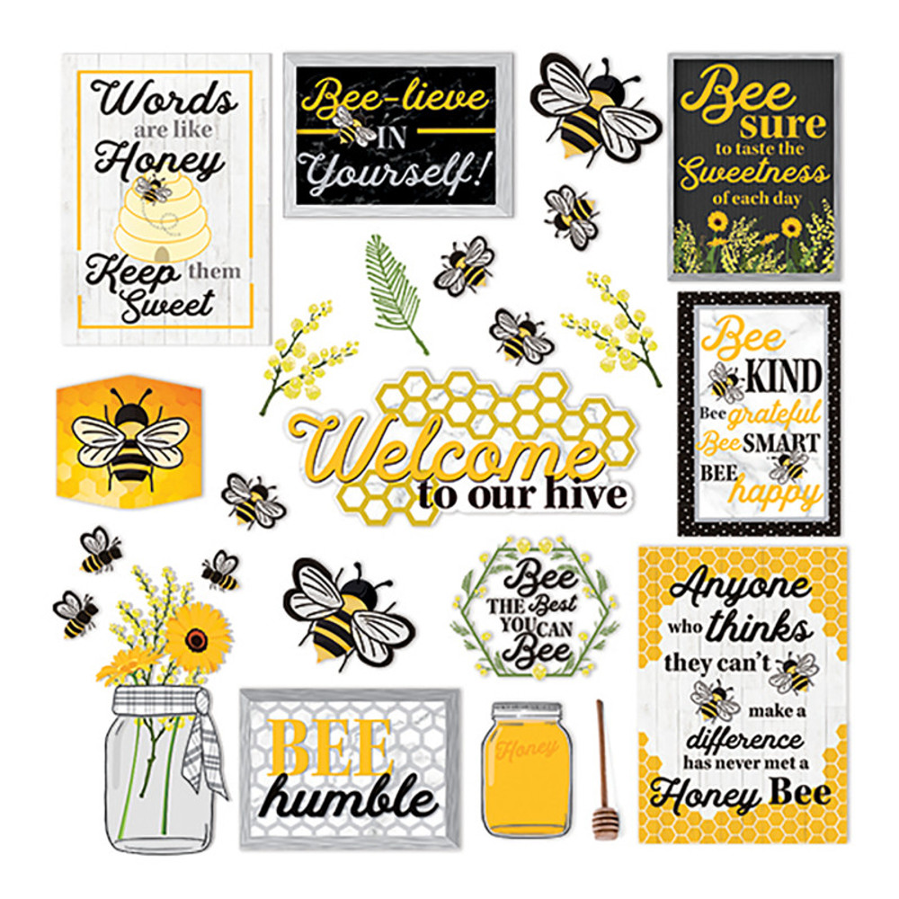 EUREKA Eureka® The Hive Motivational Gallery Wall Bulletin Board Set