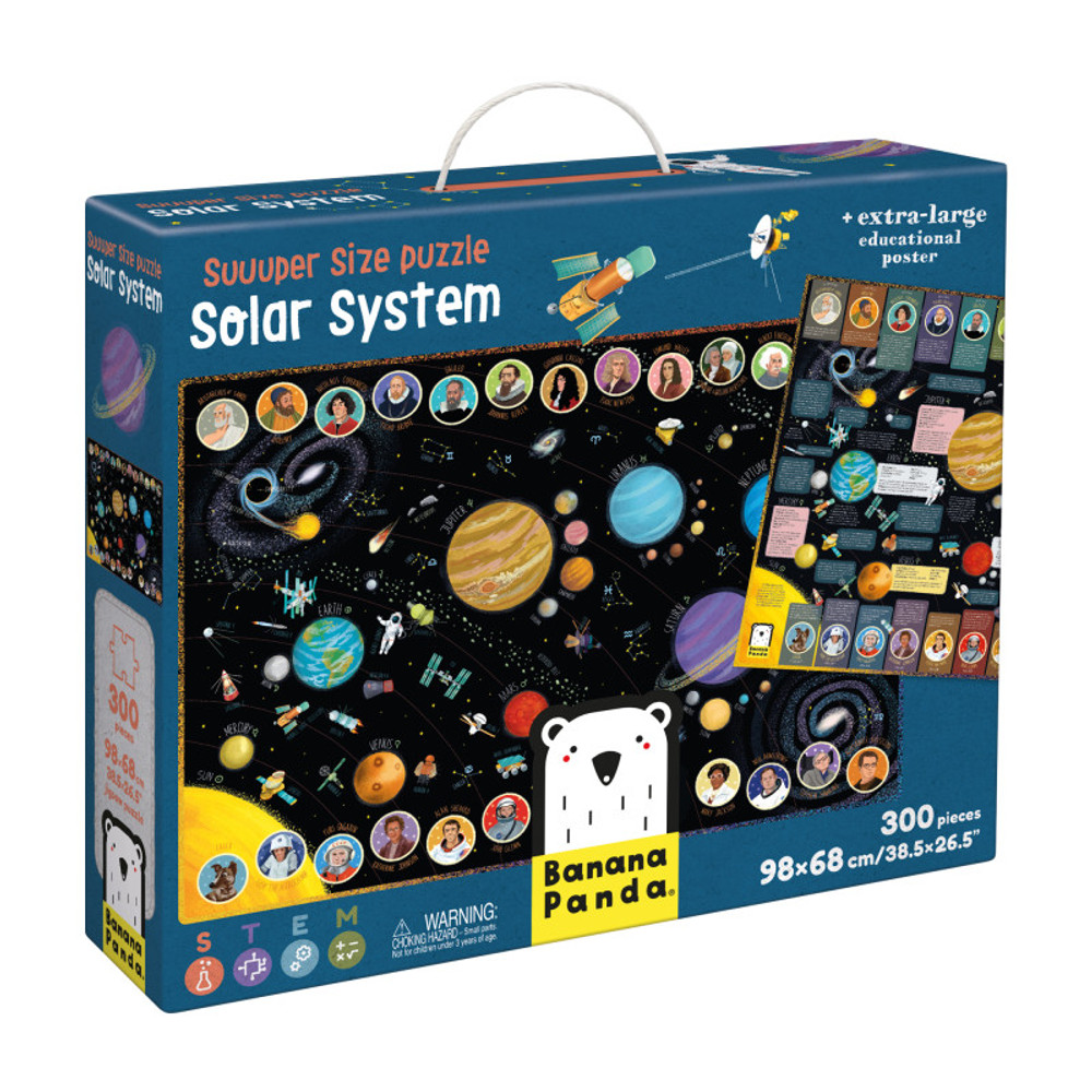 BANANA PANDA Banana Panda Suuuper Size Puzzle, Solar System, Ages 7+