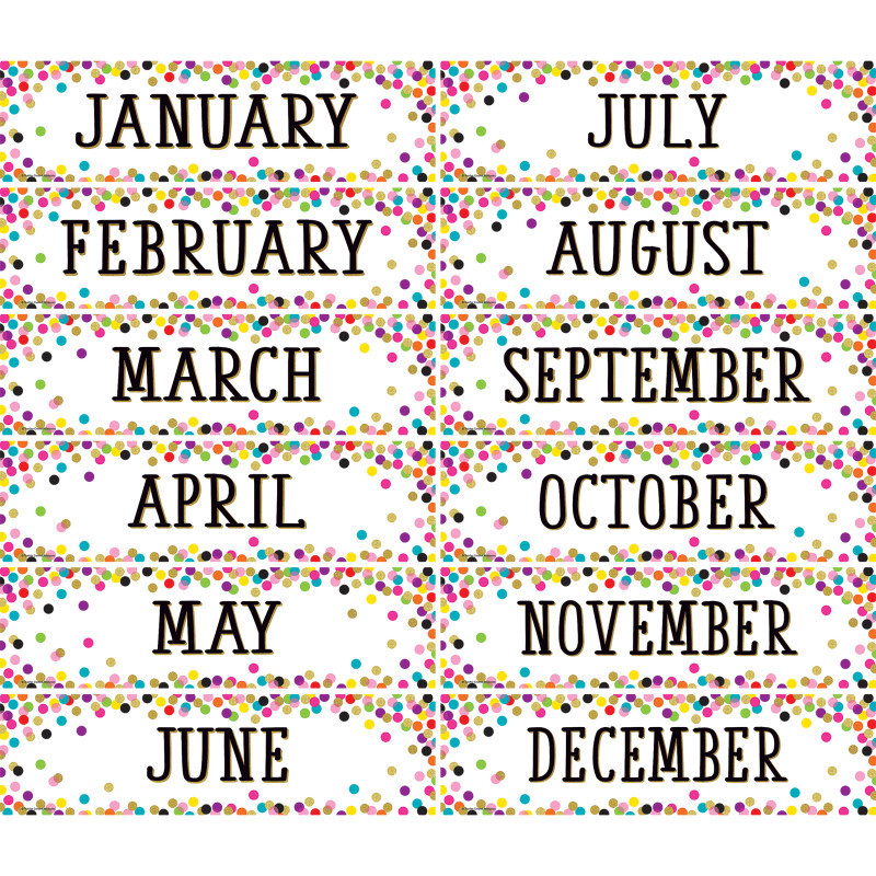 TEACHER CREATED RESOURCES Teacher Created Resources® Confetti Monthly Headliners
