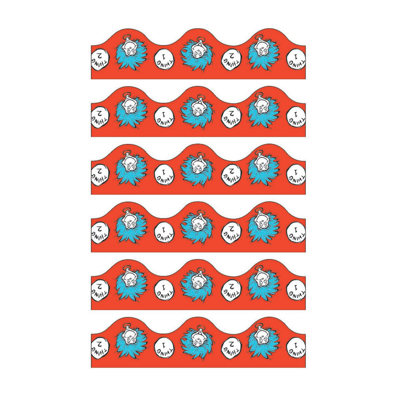 EUREKA Eureka® Dr. Seuss™ Thing 1 & 2 Deco Trim®, 37 Feet Per Pack, 6 Packs