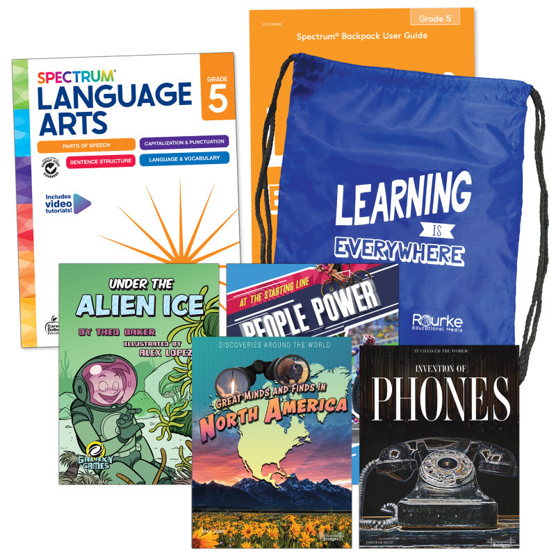 CARSON DELLOSA EDUCATION Spectrum® Language and Literacy Backpack, Grade 5