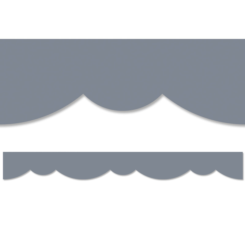 CREATIVE TEACHING PRESS Creative Teaching Press® Charcoal Stylish Scallops EZ Border, 48 Feet