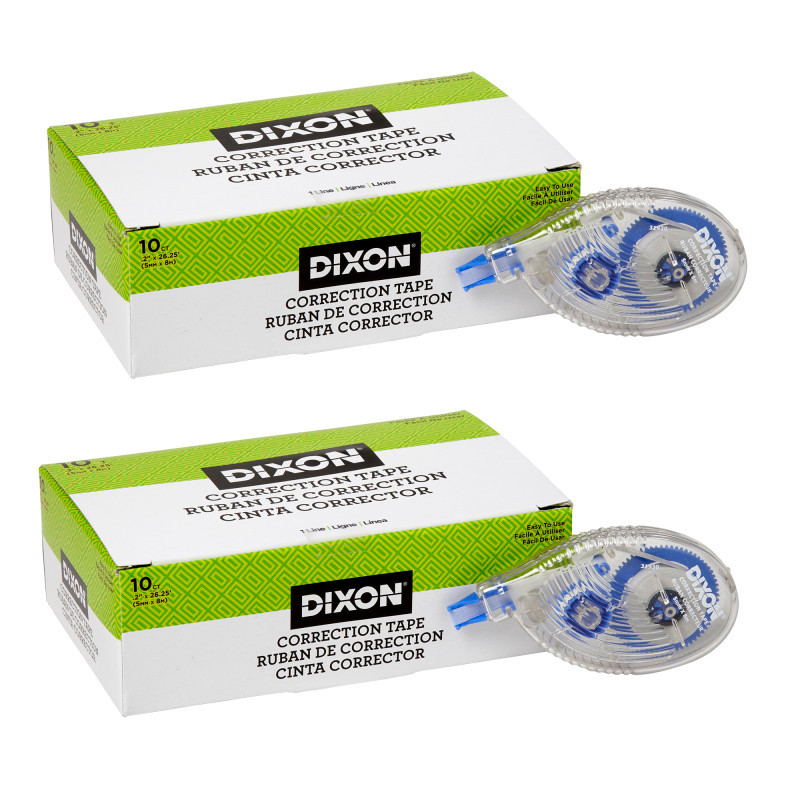 DIXON TICONDEROGA CO Dixon® Correction Tape, 1 Line, 10 Per Pack, 2 Packs