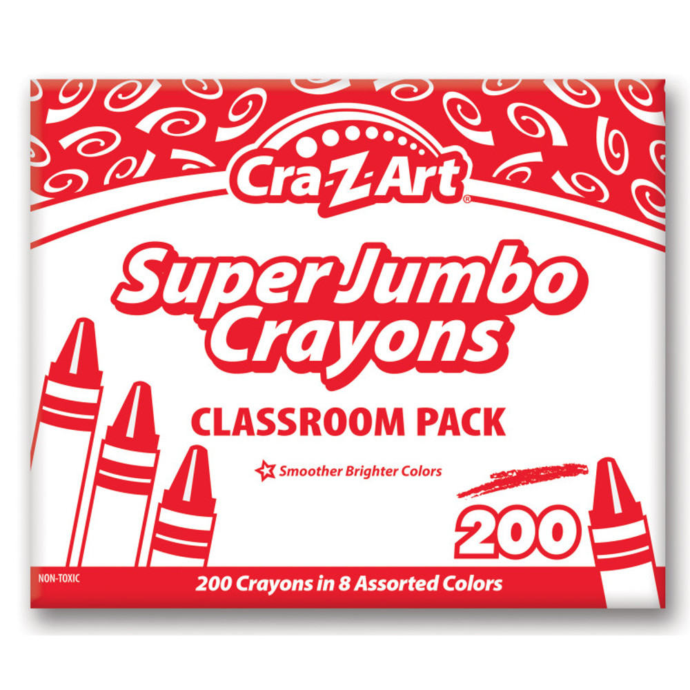 LAROSE INDUSTRIES LLC - CRA-Z-ART Cra-Z-Art® Super Jumbo Crayon Classroom Pack, 200 Count