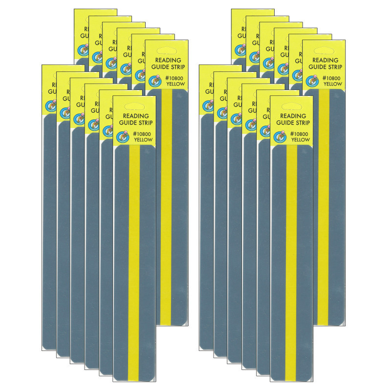 ASHLEY PRODUCTIONS Ashley Productions® Sentence Strip Reading Guides, Yellow, 12 Per Pack, 2 Packs