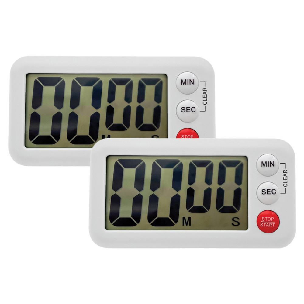 TEACHER CREATED RESOURCES Teacher Created Resources® Magnetic Digital Classroom Timer, White, Pack of 2