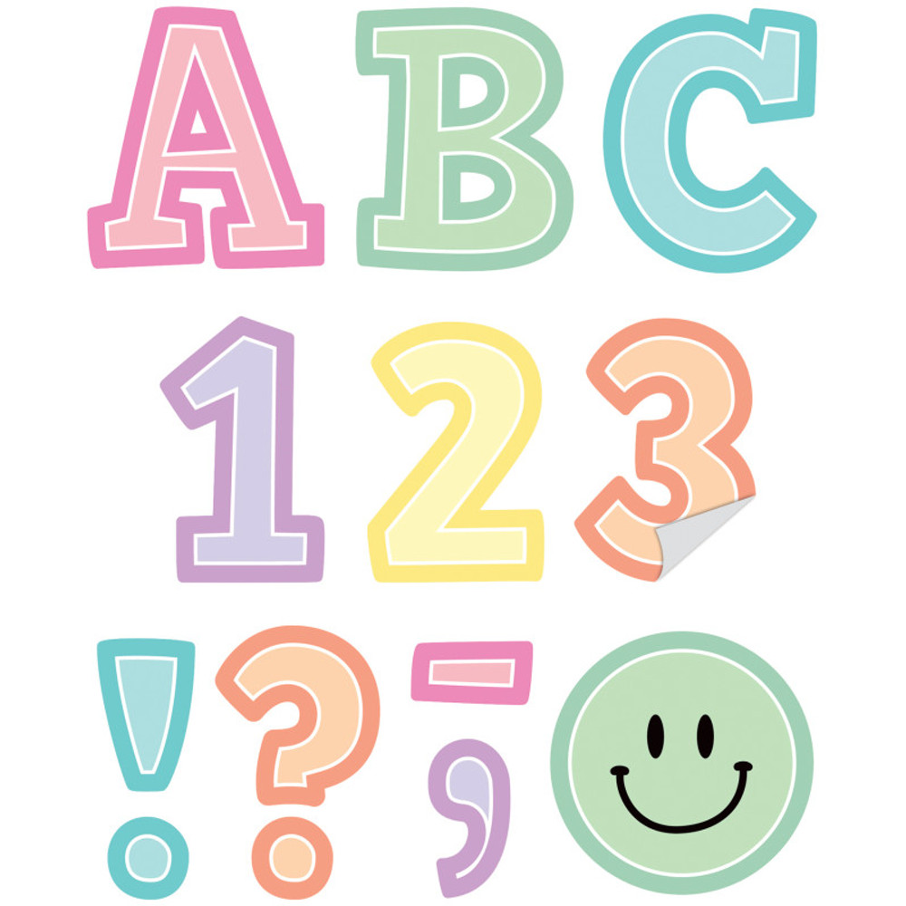 TEACHER CREATED RESOURCES Teacher Created Resources® Pastel Pop 2" Bold Block Self-Adhesive Letters Uppercase, 326 Pieces
