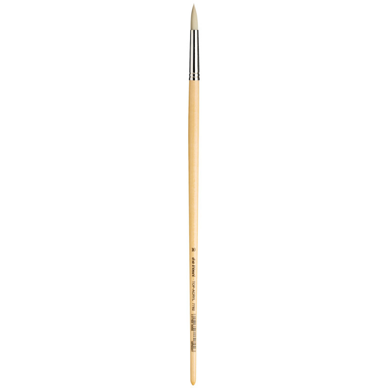 GREGORY DANIELS FINE ARTS INC da Vinci TOP-ACRYL White Brush, Synthetic, Acrylic & Oil, Round, Series 7782, Size 10