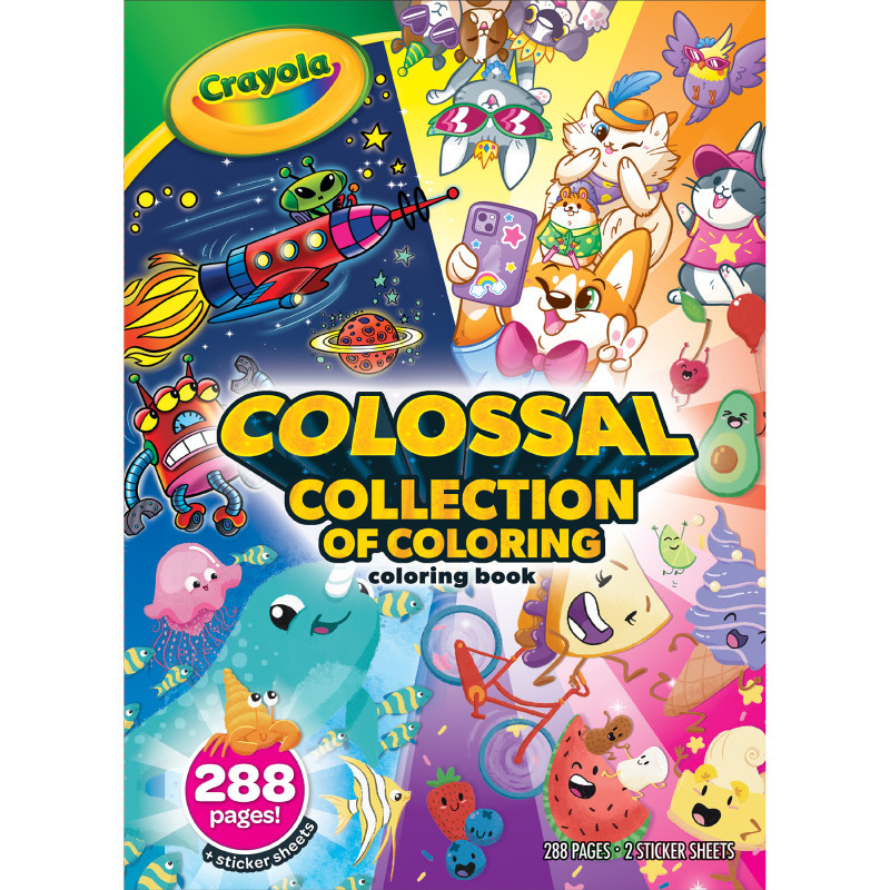 CRAYOLA LLC Crayola® Colossal Collection of Coloring, 288 Coloring Book Pages, 2 Sticker Sheets