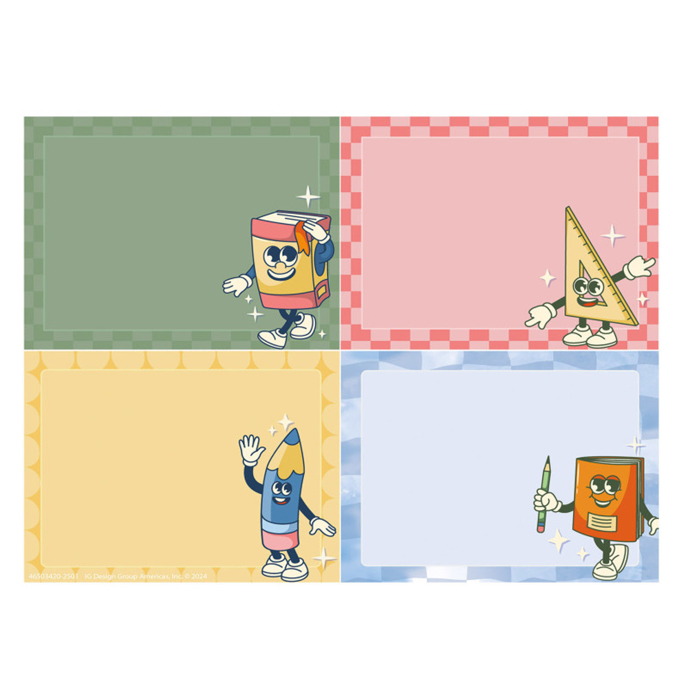 EUREKA Eureka® S'Cool Era Name Tags, 2-7/8" x 2-1/4", Pack of 40