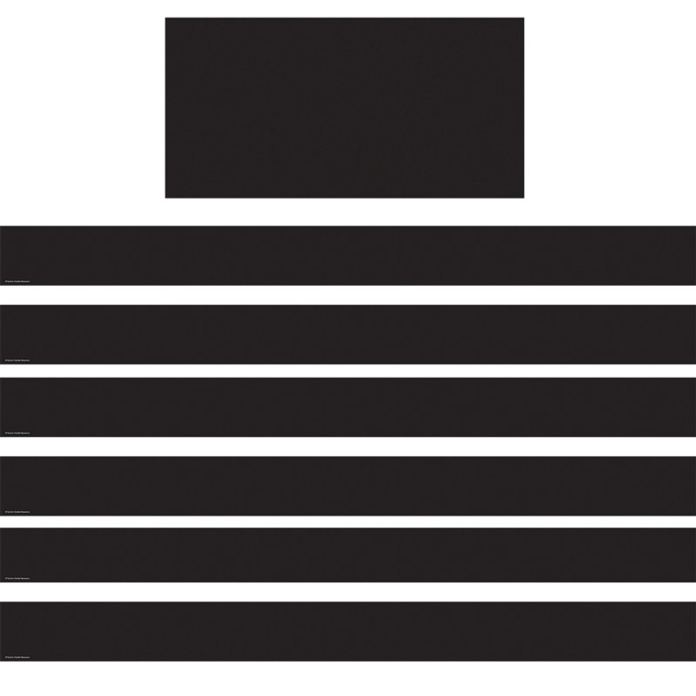 TEACHER CREATED RESOURCES Teacher Created Resources® Black Straight Border Trim, 35 Feet Per Pack, 6 Packs