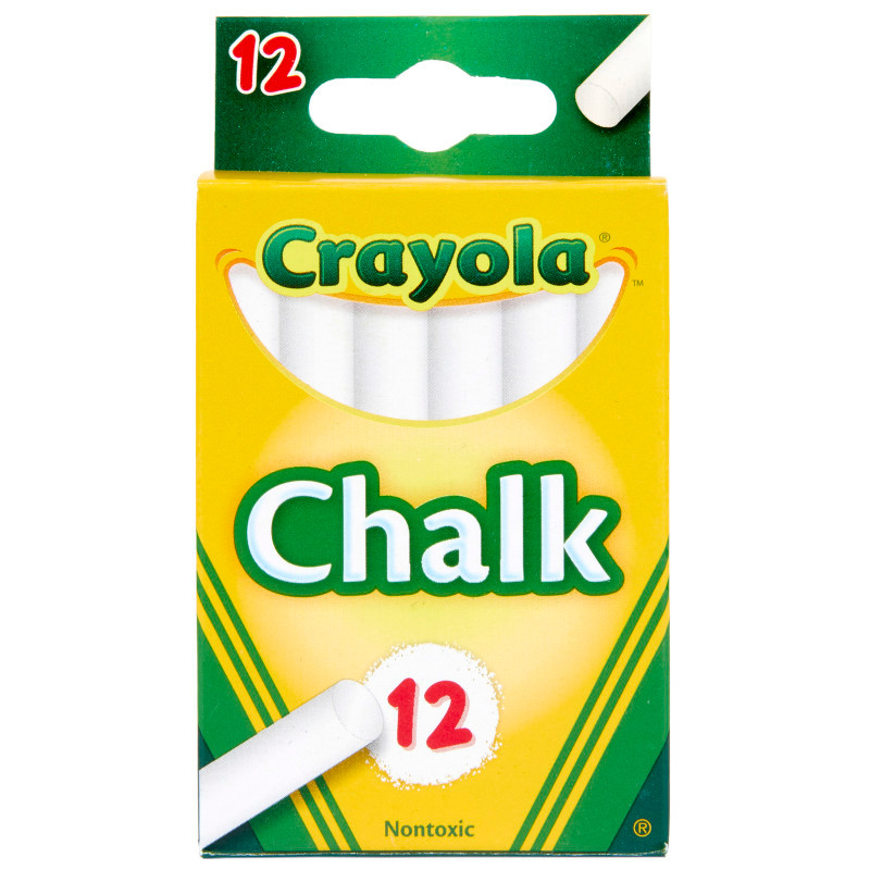 CRAYOLA LLC Crayola® White Chalk Sticks, 12 Count