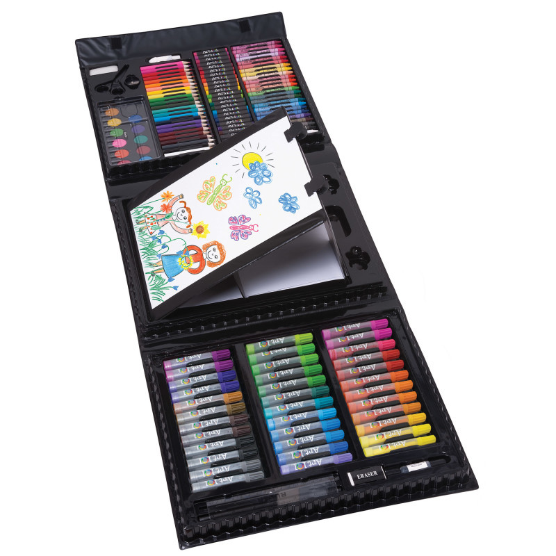 ART 101 / ADVANTUS Art 101 Budding Artist Pop-Up Easel 150 Piece Doodle & Color Art Set